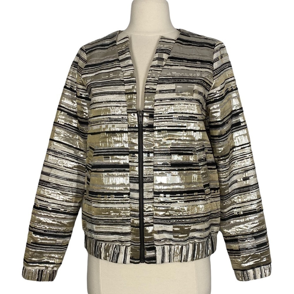 ANTHROPOLOGIE Numph Metallic Bomber Jacket